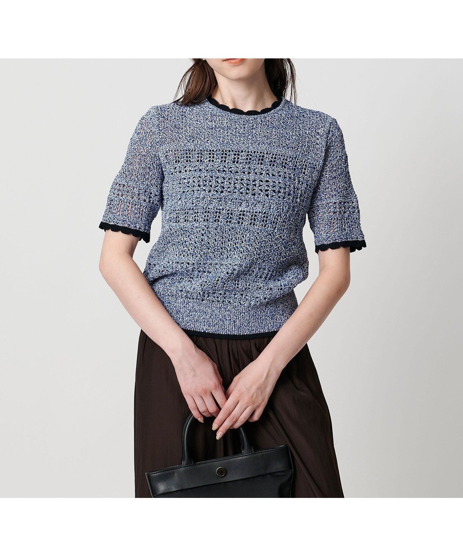 【ユナイテッドアローズ/UNITED ARROWS】のYTM ショートスリーブ ニット インテリア・キッズ・メンズ・レディースファッション・服の通販 founy(ファウニー) 　ファッション　Fashion　レディースファッション　Fashion for Women　トップス・カットソー　Cut & Sew Tops　ニット　Knit Tops & Sweaters　ショート　Short, Short Length　スカラップ　Scallop, Scalloped Edge　スリーブ　Sleeve, Long Sleeve / Short Sleeve　透かし　Cut-Out, Lacework　ワイド　Wide, Wide Fit　アウトレット　Outlet / Clearance　その他7|ID: prp329100004978464 ipo3291000000037309506