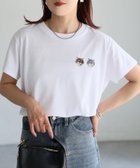 【リベリー/Riberry】のネコ刺繍半袖Tシャツ オフホワイト|ID: prp329100004978474 ipo3291000000037309545