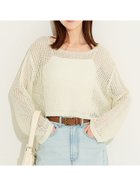 【コカ/COCA】の麻タッチメッシュショートニット Ivory|ID: prp329100004978478 ipo3291000000037309566