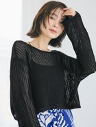 【コカ/COCA】の麻タッチメッシュショートニット Black|ID: prp329100004978478 ipo3291000000037309567