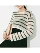【コカ/COCA】の麻タッチメッシュショートニット Border|ID: prp329100004978478 ipo3291000000037309569