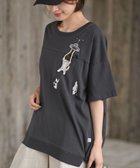 【アールピーエス/rps】のブラブラキャット裾ドロストTシャツ 大人の最旬トレンドファッション＆コーディネート founy(ファウニー) ファッション Fashion レディースファッション Fashion for Women トップス・カットソー Cut & Sew Tops シャツ・ブラウス・オフィスカジュアル Elegant Blouses & Button-Ups ロングTシャツ・Tシャツ Longline T-Shirts & Tees カットソー Cut and Sewn Top 再入荷 Restock / Back in Stock 猫 Cat, Kitty thumbnail チャコール2|ID: prp329100004978488 ipo3291000000037309624