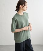 【イッカ/ikka】の冷感スウェットライク半袖プルオーバー グリーン|ID: prp329100004978491 ipo3291000000037309651