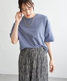 【イッカ/ikka】の冷感スウェットライク半袖プルオーバー ブルー|ID: prp329100004978491 ipo3291000000037309652