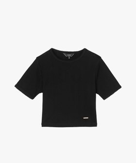 【アニエスベー ファム/agnes b. FEMME】のアイレット コットン ジャージー コンパクト 半袖 Tシャツ 大人の最旬トレンドファッション＆コーディネート founy(ファウニー) ファッション Fashion レディースファッション Fashion for Women トップス・カットソー Cut & Sew Tops シャツ・ブラウス・オフィスカジュアル Elegant Blouses & Button-Ups ロングTシャツ・Tシャツ Longline T-Shirts & Tees アイレット Eyelet Lace コンパクト Compact, Small Size フィット Fit, Slim Fit ボトム Bottoms, Lower Wear 半袖 Short Sleeve, Half Sleeve |ID:prp329100004978508