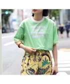 【ビームス ウイメン/BEAMS】のBEAMS BOY / プリント リンガー Tシャツ GREEN|ID: prp329100004978513 ipo3291000000037309714