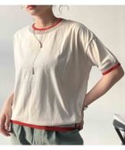 【アズノウアズ プラス/AS KNOW AS plus】の◯『接触冷感』リブレイヤード配色トップス 大人の最旬トレンドファッション＆コーディネート founy(ファウニー) ファッション Fashion レディースファッション Fashion for Women トップス・カットソー Cut & Sew Tops シンプル Simple, Minimal リラックス Relax, Relaxed Fit 再入荷 Restock / Back in Stock thumbnail GYBEXアカ|ID: prp329100004978554 ipo3291000000037309870