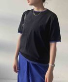 【アズノウアズ プラス/AS KNOW AS plus】の◯『接触冷感』リブレイヤード配色トップス 大人の最旬トレンドファッション＆コーディネート founy(ファウニー) ファッション Fashion レディースファッション Fashion for Women トップス・カットソー Cut & Sew Tops シンプル Simple, Minimal リラックス Relax, Relaxed Fit 再入荷 Restock / Back in Stock thumbnail クロXブルー|ID: prp329100004978554 ipo3291000000037309871
