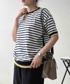 【アズノウアズ プラス/AS KNOW AS plus】の◯『接触冷感』リブレイヤード配色トップス 大人の最旬トレンドファッション＆コーディネート founy(ファウニー) ファッション Fashion レディースファッション Fashion for Women トップス・カットソー Cut & Sew Tops シンプル Simple, Minimal リラックス Relax, Relaxed Fit 再入荷 Restock / Back in Stock thumbnail オフXNVXYE|ID: prp329100004978554 ipo3291000000037309872