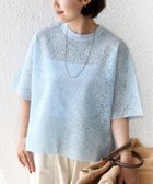 【シップス/SHIPS】の手洗い可能 レース ジャカード ショートスリーブ カットソー 大人の最旬トレンドファッション＆コーディネート founy(ファウニー) ファッション Fashion レディースファッション Fashion for Women トップス・カットソー Cut & Sew Tops カットソー・ベーシックTシャツ Cut-and-Sewn Tops / Stretch Tees & Basics インナー Innerwear 春 Spring カットソー Cut and Sewn Top ショート Short, Short Length ジャカード／ジャガード Jacquard, Woven Pattern ジャケット Jacket, Outerwear スラックス Slacks, Dress Pants スリーブ Sleeve, Long Sleeve / Short Sleeve デニム Denim, Jeans Material ポケット Pocket, Pocket Detail レース Lace, Lace Fabric S/S・春夏 SS, Spring/Summer, Warm Season おすすめ Recommended / Our Picks 夏 Summer エレガント 上品 Elegant 2026年 2026 2026春夏・S/S Spring/Summer 2026 SS26 thumbnail ライトブルー|ID: prp329100004978587 ipo3291000000037310003