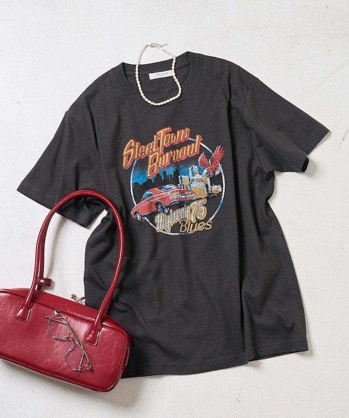 【フリークスストア/FREAK'S STORE】のROCK T-SHIRT 大人の最旬トレンドファッション＆コーディネート founy(ファウニー) 　ファッション　Fashion　レディースファッション　Fashion for Women　トップス・カットソー　Cut & Sew Tops　シャツ・ブラウス・オフィスカジュアル　Elegant Blouses & Button-Ups　ロングTシャツ・Tシャツ　Longline T-Shirts & Tees　2026年　2026　2026春夏・S/S　Spring/Summer 2026 SS26　アメリカン　American Style　グラフィック　Graphic, Graphic Design　バランス　Balance, Style Balance　プリント　Print, Printed Pattern　夏　Summer　S/S・春夏　SS, Spring/Summer, Warm Season　 other-1|ID: prp329100004978596 ipo3291000000037310036