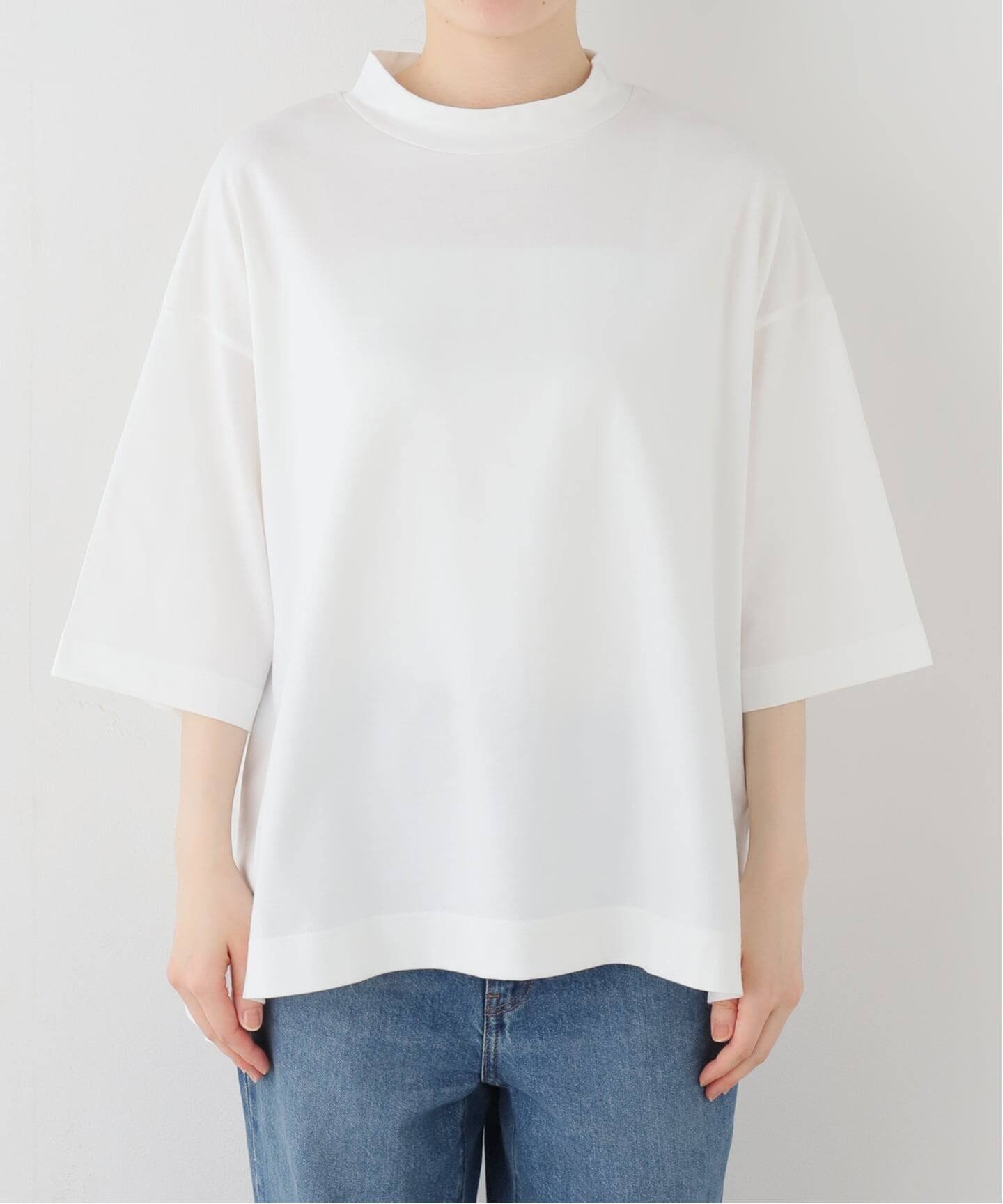 【ジャーナルスタンダード ラックス/journal standard luxe】の《追加》クラシックテンジク モックプルオーバー インテリア・キッズ・メンズ・レディースファッション・服の通販 founy(ファウニー) 　ファッション　Fashion　レディースファッション　Fashion for Women　トップス・カットソー　Cut & Sew Tops　カジュアルプルオーバー・ニットトップス　Pullovers & Knit Tops / Casual Pullovers　2026年　2026　2026春夏・S/S　Spring/Summer 2026 SS26　クラシック　Classic, Timeless Style　ショルダー　Shoulder, Shoulder Strap　ストレート　Straight, Straight Cut　スマート　Smart, Elegant　スリット　Slit, Slit Detail　ドロップ　Drop Shoulder, Dropped Style　ワイド　Wide, Wide Fit　ホワイト|ID: prp329100004978600 ipo3291000000037310051