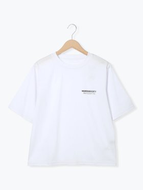 【サマンサモスモス/Samansa Mos2】の刺繍 プリントロゴTシャツ 大人の最旬トレンドファッション＆コーディネート founy(ファウニー) ファッション Fashion レディースファッション Fashion for Women トップス・カットソー Cut & Sew Tops シャツ・ブラウス・オフィスカジュアル Elegant Blouses & Button-Ups ロングTシャツ・Tシャツ Longline T-Shirts & Tees おすすめ Recommended / Our Picks スラックス Slacks, Dress Pants デニム Denim, Jeans Material プリント Print, Printed Pattern ベーシック Basic, Essential |ID:prp329100004978603