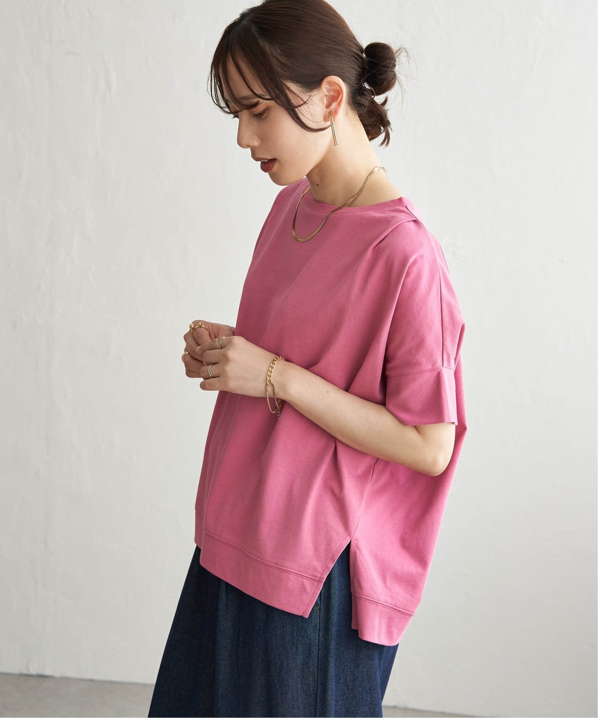 【イッカ/ikka】の【お得だ値】冷感ショルダータックプルオーバー インテリア・キッズ・メンズ・レディースファッション・服の通販 founy(ファウニー) 　ファッション　Fashion　レディースファッション　Fashion for Women　トップス・カットソー　Cut & Sew Tops　カジュアルプルオーバー・ニットトップス　Pullovers & Knit Tops / Casual Pullovers　ショルダー　Shoulder, Shoulder Strap　シンプル　Simple, Minimal　ダウン　Down, Puffer　フォルム　Silhouette, Form　ボトム　Bottoms, Lower Wear　ワンポイント　One Point, Statement Accent　夏　Summer　ピンク|ID: prp329100004978618 ipo3291000000037310130