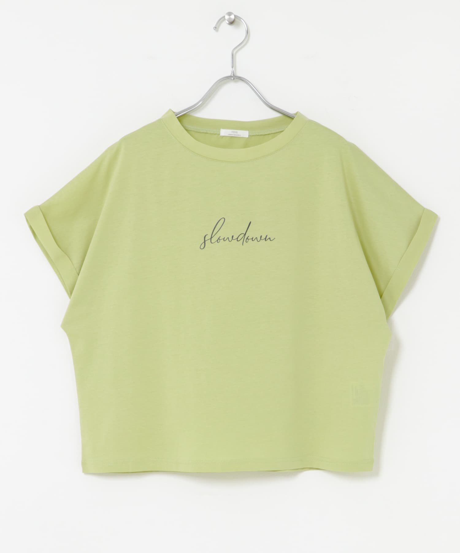 【アイテムズアーバンリサーチ/ITEMS URBAN RESEARCH】の『接触冷感/UVカット』シルケット半袖プリントTシャツ(楽着シリーズ) インテリア・キッズ・メンズ・レディースファッション・服の通販 founy(ファウニー) 　ファッション　Fashion　レディースファッション　Fashion for Women　トップス・カットソー　Cut & Sew Tops　シャツ・ブラウス・オフィスカジュアル　Elegant Blouses & Button-Ups　ロングTシャツ・Tシャツ　Longline T-Shirts & Tees　2026年　2026　2026春夏・S/S　Spring/Summer 2026 SS26　インナー　Innerwear　カーディガン　Cardigan, Knitwear　シルケット　Silket, Silky Cotton　シンプル　Simple, Minimal　ジャケット　Jacket, Outerwear　プリント　Print, Printed Pattern　エレガント 上品　Elegant　半袖　Short Sleeve, Half Sleeve　夏　Summer　S/S・春夏　SS, Spring/Summer, Warm Season　ミント|ID: prp329100004978619 ipo3291000000037310134