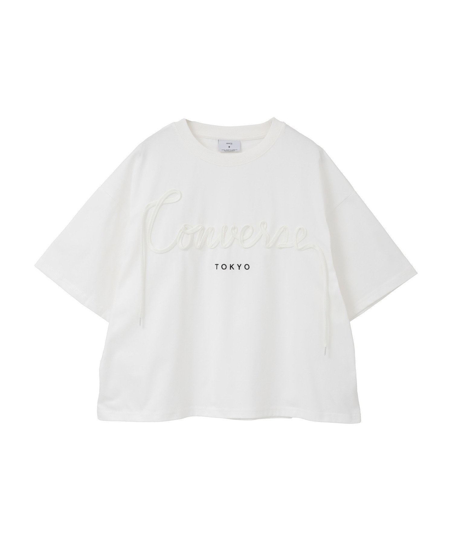 【コンバーストウキョウ/CONVERSE TOKYO】のSPINDLE LOGO SHORT TEE 大人の最旬トレンドファッション＆コーディネート founy(ファウニー) 　ファッション　Fashion　レディースファッション　Fashion for Women　インナー　Innerwear　カーディガン　Cardigan, Knitwear　ショルダー　Shoulder, Shoulder Strap　ショート　Short, Short Length　スピンドル　Spindle, Drawcord　スラックス　Slacks, Dress Pants　デニム　Denim, Jeans Material　ドロップ　Drop Shoulder, Dropped Style　パーカー　Hoodie, Parka　ボックス　Boxy, Box Shape　ロング　Long, Long-Length　 other-1|ID: prp329100004978620 ipo3291000000037310136