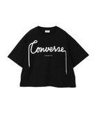 【コンバーストウキョウ/CONVERSE TOKYO】のSPINDLE LOGO SHORT TEE 大人の最旬トレンドファッション＆コーディネート founy(ファウニー) ファッション Fashion レディースファッション Fashion for Women インナー Innerwear カーディガン Cardigan, Knitwear ショルダー Shoulder, Shoulder Strap ショート Short, Short Length スピンドル Spindle, Drawcord スラックス Slacks, Dress Pants デニム Denim, Jeans Material ドロップ Drop Shoulder, Dropped Style パーカー Hoodie, Parka ボックス Boxy, Box Shape ロング Long, Long-Length thumbnail ブラック|ID: prp329100004978620 ipo3291000000037310140