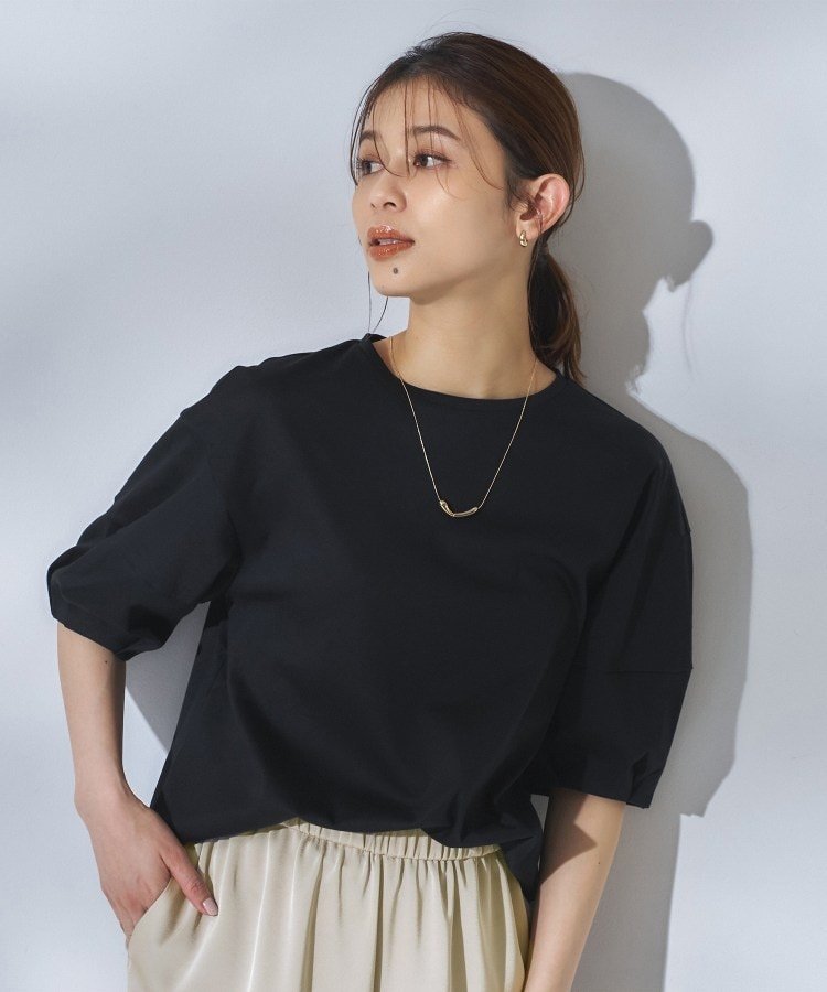 【アンタイトル/UNTITLED】の【汗染み防止機能付き】ランタンスリーブプルオーバー インテリア・キッズ・メンズ・レディースファッション・服の通販 founy(ファウニー) 　ファッション　Fashion　レディースファッション　Fashion for Women　トップス・カットソー　Cut & Sew Tops　カジュアルプルオーバー・ニットトップス　Pullovers & Knit Tops / Casual Pullovers　おすすめ　Recommended / Our Picks　シンプル　Simple, Minimal　スマート　Smart, Elegant　スリーブ　Sleeve, Long Sleeve / Short Sleeve　ワイド　Wide, Wide Fit　エレガント 上品　Elegant　ブラック|ID: prp329100004978624 ipo3291000000037310158