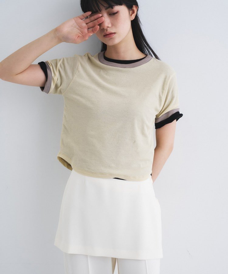 【その他のブランド/Other】のsheer ringer tee インテリア・キッズ・メンズ・レディースファッション・服の通販 founy(ファウニー) 　ファッション　Fashion　レディースファッション　Fashion for Women　インナー　Innerwear　キャミワンピース　Cami Dress, Slip Dress　コンパクト　Compact, Small Size　シアー　Sheer, See-Through　シンプル　Simple, Minimal　スマート　Smart, Elegant　フィット　Fit, Slim Fit　ラウンド　Round, Round Neck　おすすめ　Recommended / Our Picks　ライトイエロー|ID: prp329100004978626 ipo3291000000037310166