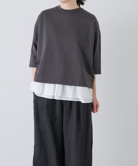 【かぐれ/kagure / URBAN RESEARCH】のコットンインレー6分袖プルオーバー 大人の最旬トレンドファッション＆コーディネート founy(ファウニー) ファッション Fashion レディースファッション Fashion for Women トップス・カットソー Cut & Sew Tops カジュアルプルオーバー・ニットトップス Pullovers & Knit Tops / Casual Pullovers 2026年 2026 2026春夏・S/S Spring/Summer 2026 SS26 おすすめ Recommended / Our Picks インナー Innerwear カットソー Cut and Sewn Top コンパクト Compact, Small Size サロペット Overalls, Salopette エレガント 上品 Elegant 夏 Summer S/S・春夏 SS, Spring/Summer, Warm Season |ID:prp329100004978631