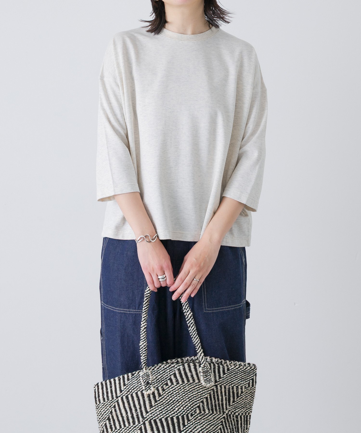 【かぐれ/kagure / URBAN RESEARCH】のコットンインレー6分袖プルオーバー インテリア・キッズ・メンズ・レディースファッション・服の通販 founy(ファウニー) 　ファッション　Fashion　レディースファッション　Fashion for Women　トップス・カットソー　Cut & Sew Tops　カジュアルプルオーバー・ニットトップス　Pullovers & Knit Tops / Casual Pullovers　2026年　2026　2026春夏・S/S　Spring/Summer 2026 SS26　おすすめ　Recommended / Our Picks　インナー　Innerwear　カットソー　Cut and Sewn Top　コンパクト　Compact, Small Size　サロペット　Overalls, Salopette　エレガント 上品　Elegant　夏　Summer　S/S・春夏　SS, Spring/Summer, Warm Season　オートミール|ID: prp329100004978631 ipo3291000000037310190