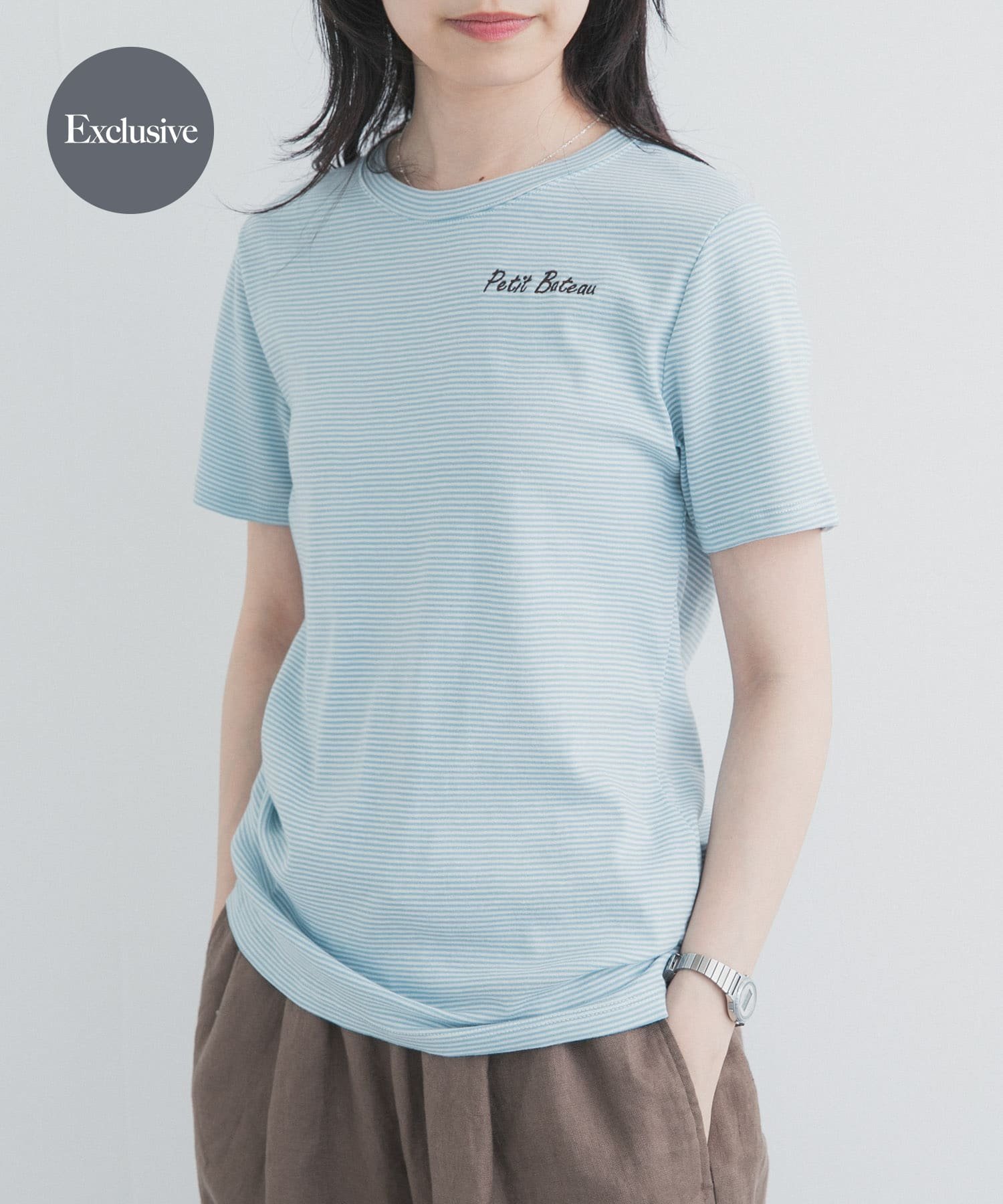 【アーバンリサーチ ドアーズ/URBAN RESEARCH DOORS】の『別注』PETIT BATEAU×DOORS EMBROIDERYT-SHIRTSCUST インテリア・キッズ・メンズ・レディースファッション・服の通販 founy(ファウニー) 　ファッション　Fashion　レディースファッション　Fashion for Women　トップス・カットソー　Cut & Sew Tops　シャツ・ブラウス・オフィスカジュアル　Elegant Blouses & Button-Ups　ロングTシャツ・Tシャツ　Longline T-Shirts & Tees　定番　Standard, Basic Item　人気　Popular, Best Seller　フィット　Fit, Slim Fit　フランス　France, French　ベビー　Baby, Babywear　ベーシック　Basic, Essential　別注　Limited Edition, Custom Order　半袖　Short Sleeve, Half Sleeve　S/S・春夏　SS, Spring/Summer, Warm Season　夏　Summer　2026年　2026　2026春夏・S/S　Spring/Summer 2026 SS26　ライトブルー|ID: prp329100004978639 ipo3291000000037310219