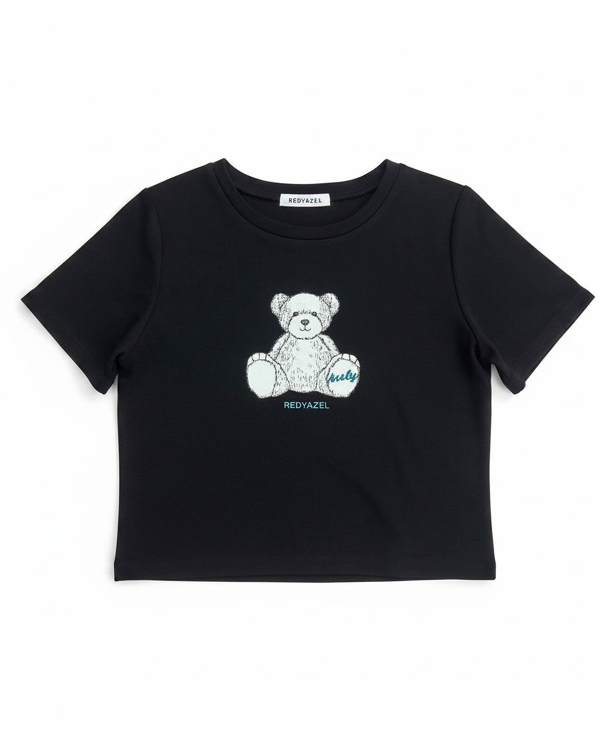 【レディアゼル/REDYAZEL】のAzely コンパクトTシャツ インテリア・キッズ・メンズ・レディースファッション・服の通販 founy(ファウニー) 　ファッション　Fashion　レディースファッション　Fashion for Women　トップス・カットソー　Cut & Sew Tops　シャツ・ブラウス・オフィスカジュアル　Elegant Blouses & Button-Ups　ロングTシャツ・Tシャツ　Longline T-Shirts & Tees　カーゴパンツ　Cargo Pants, Utility Pants　コンパクト　Compact, Small Size　シンプル　Simple, Minimal　トレンド　Trend, Trending Now　バランス　Balance, Style Balance　フロント　Front, Front Design　ボトム　Bottoms, Lower Wear　ブラック|ID: prp329100004978645 ipo3291000000037310241
