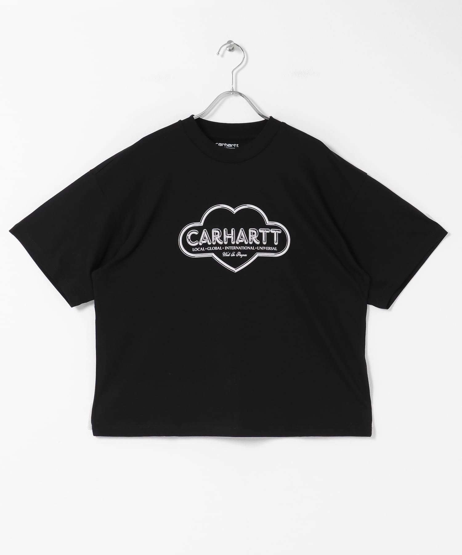 【サニーレーベル/Sonny Label / URBAN RESEARCH】のCARHARTT SHORT-SLEEVE CLOUD HEART T-SHIRTS インテリア・キッズ・メンズ・レディースファッション・服の通販 founy(ファウニー) 　ファッション　Fashion　レディースファッション　Fashion for Women　トップス・カットソー　Cut & Sew Tops　シャツ・ブラウス・オフィスカジュアル　Elegant Blouses & Button-Ups　ロングTシャツ・Tシャツ　Longline T-Shirts & Tees　2026年　2026　2026春夏・S/S　Spring/Summer 2026 SS26　グラフィック　Graphic, Graphic Design　シンプル　Simple, Minimal　フィット　Fit, Slim Fit　プリント　Print, Printed Pattern　ボックス　Boxy, Box Shape　人気　Popular, Best Seller　夏　Summer　S/S・春夏　SS, Spring/Summer, Warm Season　ブラック|ID: prp329100004978647 ipo3291000000037310246