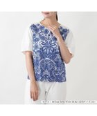 【レリアンプラスハウス/Leilian PLUS HOUSE】のカットソー【MUSE BY ROCHAS Premiere】 大人の最旬トレンドファッション＆コーディネート founy(ファウニー) ファッション Fashion レディースファッション Fashion for Women トップス・カットソー Cut & Sew Tops カットソー・ベーシックTシャツ Cut-and-Sewn Tops / Stretch Tees & Basics アクセサリー Fashion Accessories ウォッシャブル Machine Washable エレガント 上品 Elegant カットソー Cut and Sewn Top ダウン Down, Puffer デニム Denim, Jeans Material ポケット Pocket, Pocket Detail 半袖 Short Sleeve, Half Sleeve 無地 Plain, Solid Color 夏 Summer thumbnail ブルー系|ID: prp329100004978665 ipo3291000000037310311
