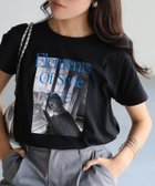 【リベリー/Riberry】のフォトプリントロゴTシャツ ブラック×ブルー|ID: prp329100004978666 ipo3291000000037310317