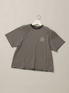【ミラオーウェン/Mila Owen】のハイラインモノグラムTシャツ 大人の最旬トレンドファッション＆コーディネート founy(ファウニー) ファッション Fashion レディースファッション Fashion for Women トップス・カットソー Cut & Sew Tops シャツ・ブラウス・オフィスカジュアル Elegant Blouses & Button-Ups ロングTシャツ・Tシャツ Longline T-Shirts & Tees スマート Smart, Elegant プリント Print, Printed Pattern ラバー Rubber, Rubber Sole thumbnail BRW[058]|ID: prp329100004978667 ipo3291000000037310324