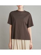 【ミラオーウェン/Mila Owen】のハイラインモノグラムTシャツ 大人の最旬トレンドファッション＆コーディネート founy(ファウニー) ファッション Fashion レディースファッション Fashion for Women トップス・カットソー Cut & Sew Tops シャツ・ブラウス・オフィスカジュアル Elegant Blouses & Button-Ups ロングTシャツ・Tシャツ Longline T-Shirts & Tees スマート Smart, Elegant プリント Print, Printed Pattern ラバー Rubber, Rubber Sole thumbnail DBRW[059]|ID: prp329100004978667 ipo3291000000037310325