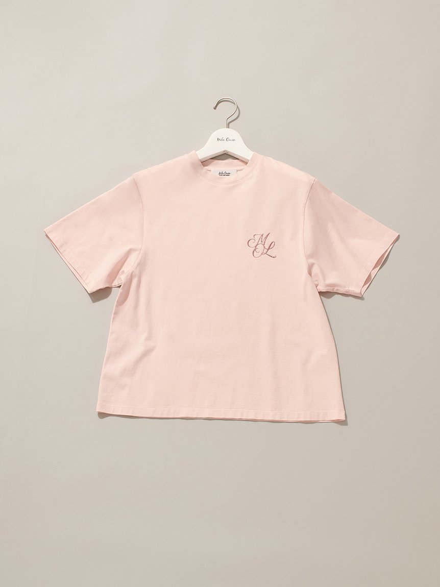【ミラオーウェン/Mila Owen】のハイラインモノグラムTシャツ インテリア・キッズ・メンズ・レディースファッション・服の通販 founy(ファウニー) 　ファッション　Fashion　レディースファッション　Fashion for Women　トップス・カットソー　Cut & Sew Tops　シャツ・ブラウス・オフィスカジュアル　Elegant Blouses & Button-Ups　ロングTシャツ・Tシャツ　Longline T-Shirts & Tees　スマート　Smart, Elegant　プリント　Print, Printed Pattern　ラバー　Rubber, Rubber Sole　PNK[066]|ID: prp329100004978667 ipo3291000000037310326