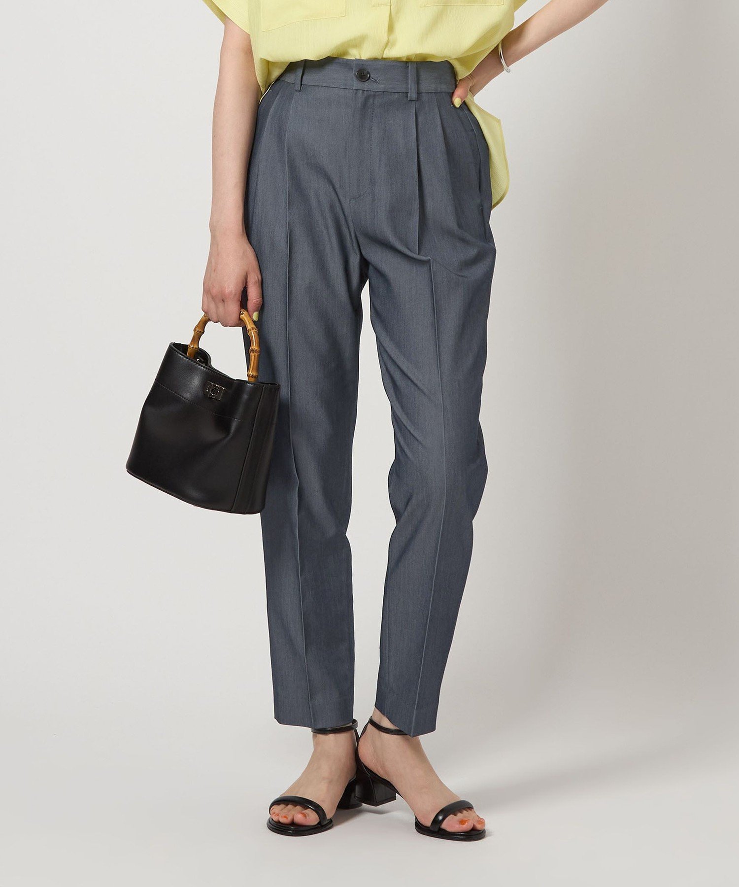 【ユナイテッドアローズ/UNITED ARROWS】のsize SHORT/TALLあり キチントボトムス タック スリム パンツ インテリア・キッズ・メンズ・レディースファッション・服の通販 founy(ファウニー) 　ファッション　Fashion　レディースファッション　Fashion for Women　パンツ　Pants & Trousers　イエロー　Yellow　オケージョン　Occasion Wear　シャンブレー　Chambray, Denim-Like Fabric　シューズ　Shoes, Footwear　ジャケット　Jacket, Outerwear　ストレッチ　Stretch, Stretchy Fabric　スリム　Slim, Slim Fit　ダブル　Double, Double-Breasted　バランス　Balance, Style Balance　フォーマル　Formal, Dressy　フラット　Flat, Flat Shoes　ロング　Long, Long-Length　楽ちん　Easy Fit, Comfortable　アウトレット　Outlet / Clearance　おすすめ　Recommended / Our Picks　セレモニー　Ceremony　入学式　Entrance Ceremony　卒業式　Graduation Ceremony　その他1|ID: prp329100004978672 ipo3291000000037310374