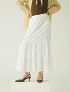 【ヴァン/Vin】のシアージャガードティアードスカート 大人の最旬トレンドファッション＆コーディネート founy(ファウニー) ファッション Fashion レディースファッション Fashion for Women スカート Skirts ティアードスカート Tiered Skirts シンプル Simple, Minimal ジャカード／ジャガード Jacquard, Woven Pattern ロング Long, Long-Length thumbnail ホワイト|ID: prp329100004978697 ipo3291000000037310464