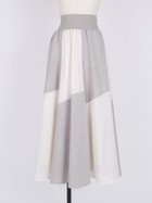 【ヴァン/Vin】のメッシュパネルフレアスカート 大人の最旬トレンドファッション＆コーディネート founy(ファウニー) ファッション Fashion レディースファッション Fashion for Women スカート Skirts Aライン・フレアスカート A-Line & Flared Skirts シンプル Simple, Minimal フレア Flare, Flared ミックス Mix, Mixed Style メッシュ Mesh, Net Fabric thumbnail グレー|ID: prp329100004978698 ipo3291000000037310467