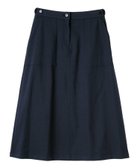 【キャラオクルス/CARA OCRUZ】のAラインミモレスカート 大人の最旬トレンドファッション＆コーディネート founy(ファウニー) ファッション Fashion レディースファッション Fashion for Women スカート Skirts ウォッシャブル Machine Washable シンプル Simple, Minimal パッチ Patch, Appliqué フロント Front, Front Design ポケット Pocket, Pocket Detail リラックス Relax, Relaxed Fit 夏 Summer thumbnail ネイビー|ID: prp329100004978700 ipo3291000000037310473