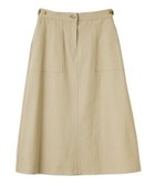 【キャラオクルス/CARA OCRUZ】のAラインミモレスカート 大人の最旬トレンドファッション＆コーディネート founy(ファウニー) ファッション Fashion レディースファッション Fashion for Women スカート Skirts ウォッシャブル Machine Washable シンプル Simple, Minimal パッチ Patch, Appliqué フロント Front, Front Design ポケット Pocket, Pocket Detail リラックス Relax, Relaxed Fit 夏 Summer thumbnail ベージュ|ID: prp329100004978700 ipo3291000000037310475