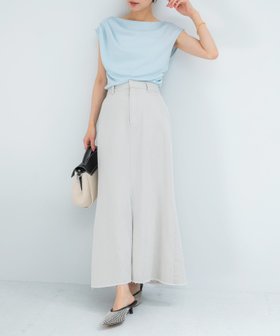 【アーバンリサーチ ロッソ/URBAN RESEARCH ROSSO】のテンセルデニムロングスカート 大人の最旬トレンドファッション＆コーディネート founy(ファウニー) ファッション Fashion レディースファッション Fashion for Women スカート Skirts ロングスカート Long Skirts / Maxi & Midi Skirts 2026年 2026 2026春夏・S/S Spring/Summer 2026 SS26 スリット Slit, Slit Detail デニム Denim, Jeans Material フロント Front, Front Design ブリーチ Bleach, Washed Finish ロング Long, Long-Length エレガント 上品 Elegant 夏 Summer S/S・春夏 SS, Spring/Summer, Warm Season |ID:prp329100004978724