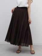【ラシュッド/LASUD】のタックフレアロングスカート 大人の最旬トレンドファッション＆コーディネート founy(ファウニー) ファッション Fashion レディースファッション Fashion for Women スカート Skirts ロングスカート Long Skirts / Maxi & Midi Skirts とろみ Fluid, Flowy Fabric ドレープ Drape, Draping Fabric フレア Flare, Flared エレガント 上品 Elegant thumbnail ダークブラウン|ID: prp329100004978728 ipo3291000000037310561