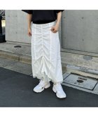 【ノミネ/NOMINE】の【セットアップ着用可】マルチWAY ドロスト ワッシャー チュール スカート 大人の最旬トレンドファッション＆コーディネート founy(ファウニー) ファッション Fashion レディースファッション Fashion for Women セットアップ Matching Sets スカート・ミニ/ミディ/マキシ Skirts / Mini, Midi & Maxi Skirts ギャザー Gathered, Ruffled スピンドル Spindle, Drawcord セットアップ Set-Up, Coordinated Outfit チュール Tulip, Tulip Motif ワッシャー Washer, Crinkled Finish 今季 This Season, Current Season thumbnail ホワイト|ID: prp329100004978736 ipo3291000000037310590