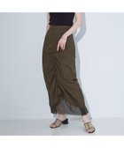 【ノミネ/NOMINE】の【セットアップ着用可】マルチWAY ドロスト ワッシャー チュール スカート 大人の最旬トレンドファッション＆コーディネート founy(ファウニー) ファッション Fashion レディースファッション Fashion for Women セットアップ Matching Sets スカート・ミニ/ミディ/マキシ Skirts / Mini, Midi & Maxi Skirts ギャザー Gathered, Ruffled スピンドル Spindle, Drawcord セットアップ Set-Up, Coordinated Outfit チュール Tulip, Tulip Motif ワッシャー Washer, Crinkled Finish 今季 This Season, Current Season thumbnail カーキ|ID: prp329100004978736 ipo3291000000037310592
