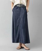 【ミッシェルクラン/MICHEL KLEIN】のライトデニムスカート ネイビー|ID: prp329100004978763 ipo3291000000037310679