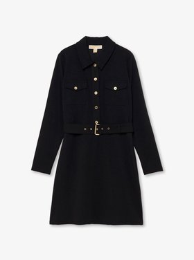【マイケルコース/MICHAEL KORS】のボタン フロント ベルテッド ミニドレス マイケルコース 大人の最旬トレンドファッション＆コーディネート founy(ファウニー) ファッション Fashion レディースファッション Fashion for Women ワンピース Dresses フォーマル・パーティードレス・結婚式用ドレス Elegant & Casual Dresses コレクション Collection, Seasonal Line ドレス Dress, One-Piece フロント Front, Front Design ラグジュアリー Luxury, Elegant |ID:prp329100004978803