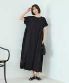 【フリークスストア/FREAK'S STORE】のオーガニックコットン 異素材 ドッキング ギャザー ワンピース ブラック|ID:prp329100004978808