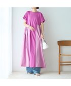 【フリークスストア/FREAK'S STORE】のオーガニックコットン 異素材 ドッキング ギャザー ワンピース ピンク|ID:prp329100004978808