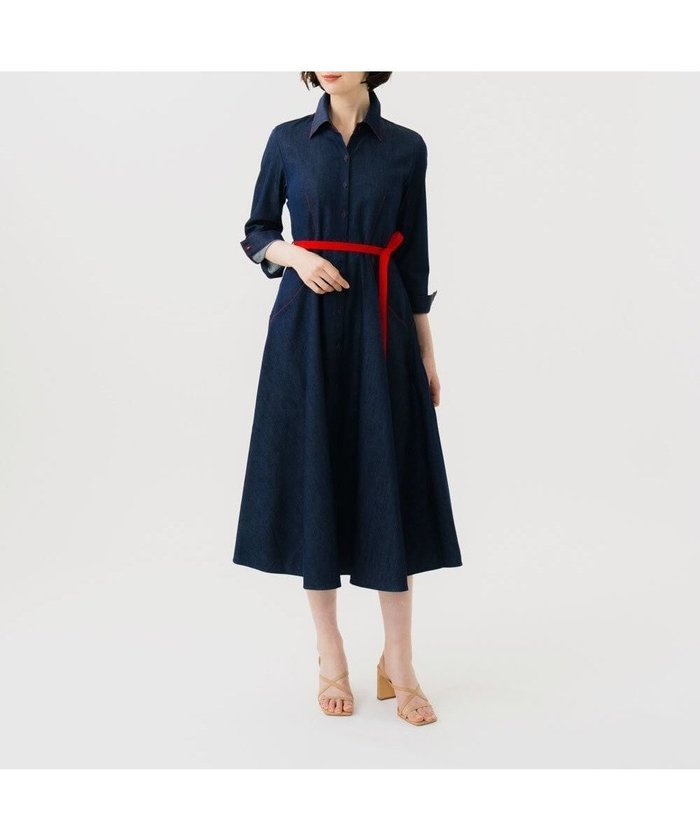 【シビラ/SYBILLA】の【再入荷】ステッチデニムドレス インテリア・キッズ・メンズ・レディースファッション・服の通販 founy(ファウニー) https://founy.com/ ファッション Fashion レディースファッション Fashion for Women ワンピース Dresses フォーマル・パーティードレス・結婚式用ドレス Elegant & Casual Dresses ストレッチ Stretch, Stretchy Fabric デニム Denim, Jeans Material フィット Fit, Slim Fit フレア Flare, Flared 再入荷 Restock / Back in Stock 冬 Winter / This Winter 夏 Summer 春 Spring 秋 Autumn |ID: prp329100004978838 ipo3291000000037310929