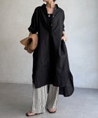 【ドゥドゥ/DouDou】の【WEB限定】コットンリネンシャツワンピース ブラック|ID: prp329100004978864 ipo3291000000037311037