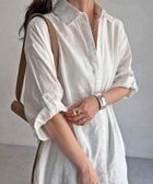 【ドゥドゥ/DouDou】の【WEB限定】コットンリネンシャツワンピース オフホワイト|ID: prp329100004978864 ipo3291000000037311038