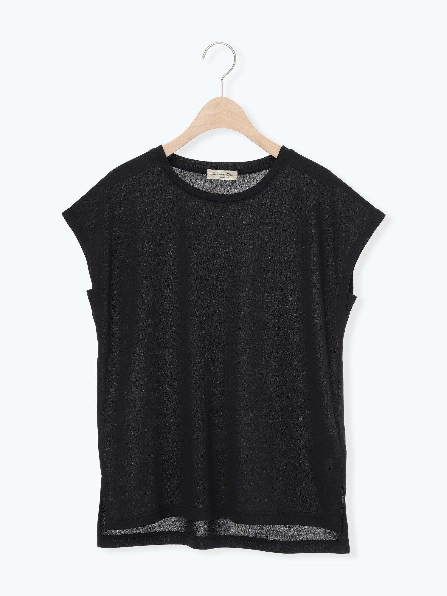 【サマンサモスモス/Samansa Mos2】の【抗菌,接触冷感】シアー梨地フレンチスリーブTシャツ 大人の最旬トレンドファッション＆コーディネート founy(ファウニー) 　ファッション　Fashion　レディースファッション　Fashion for Women　トップス・カットソー　Cut & Sew Tops　シャツ・ブラウス・オフィスカジュアル　Elegant Blouses & Button-Ups　ロングTシャツ・Tシャツ　Longline T-Shirts & Tees　おすすめ　Recommended / Our Picks　シアー　Sheer, See-Through　スリーブ　Sleeve, Long Sleeve / Short Sleeve　フレンチ　French, French Style　ロング　Long, Long-Length　抗菌　Antibacterial, Bacteria-Resistant　 other-1|ID: prp329100004978889 ipo3291000000037311141